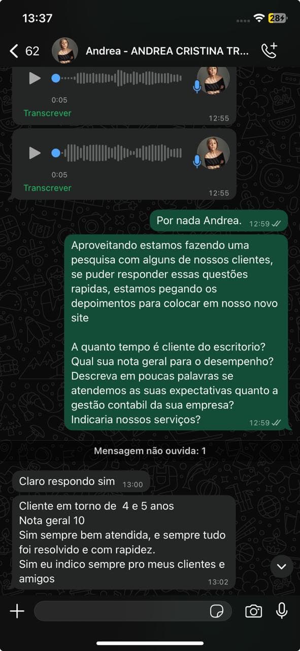 Depoimento de Andreia Cristina